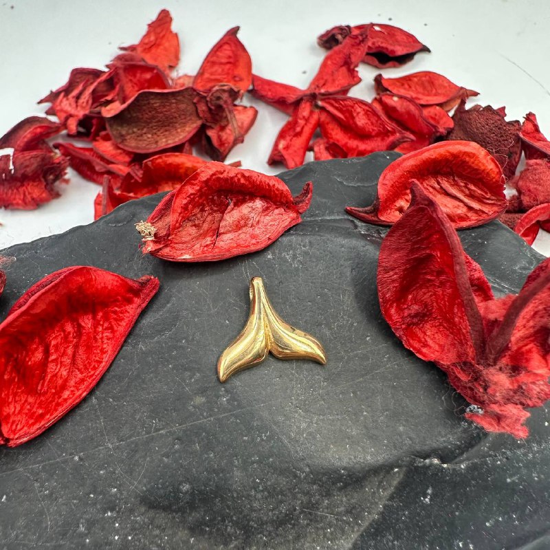 آویز طلا طرح دم وال AJ4732