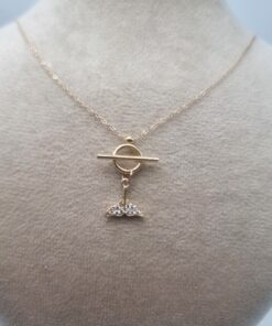 گردنبند طلا طرح دم وال AJ6134
