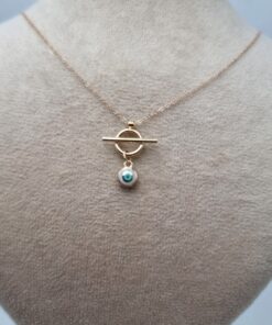 گردنبند طلا مینادار چشم نظر AJ6138