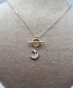گردنبند مینادار ماه و ستاره AJ6129