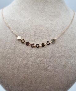 گردنبند پولکی طلا گل AJ6128