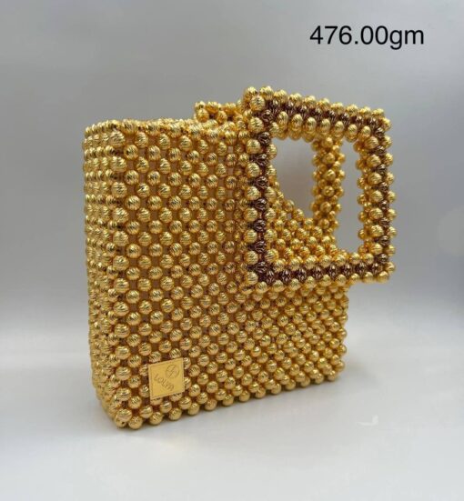 کیف طلا دسته مربعی AJ5292
