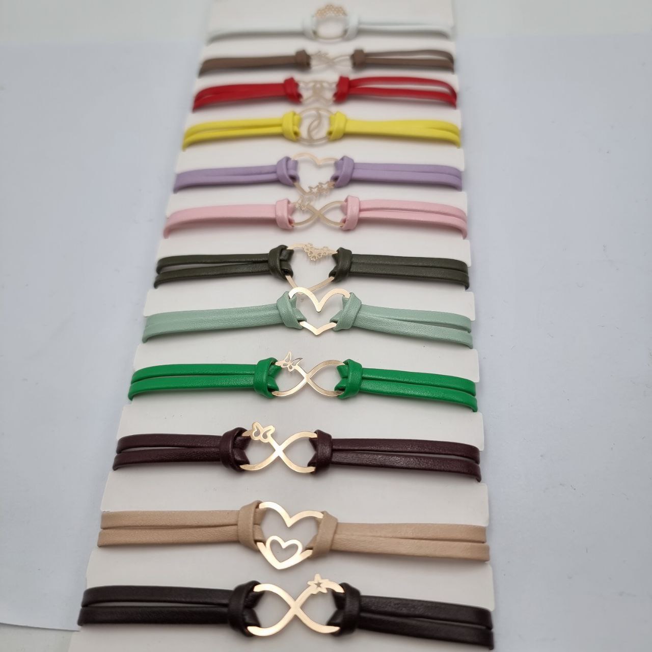 دستبندطلا بندچرم در طرح های مختلف AJ5308 - تصویر 2