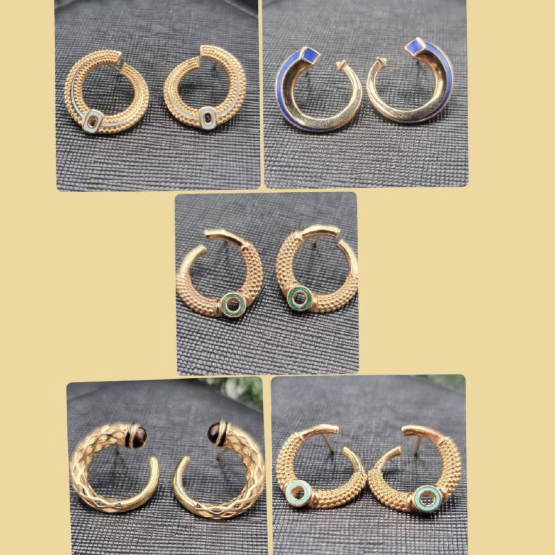 گوشواره طلا هلالی میخی AJ5326