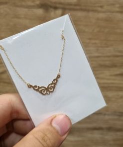 آویز طلا با زنجیر طرح بال AJ2824