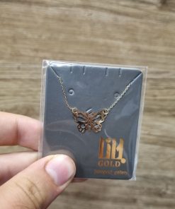 آویز طلا با زنجیر طرح پروانه AJ2763