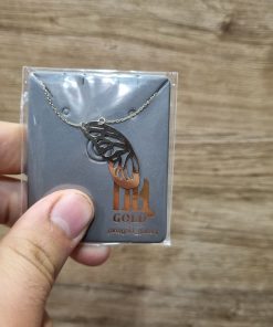 آویز طلا با زنجیر طرح پروانه بال AJ2768