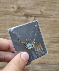 آویز طلا با زنجیر طرح چشم و نظر AJ2794
