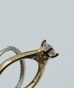 انگشتر سبک لوکس طلا ست طرح ساده AJ4310 (2)