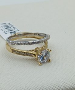 انگشتر سبک لوکس طلا ست طرح ساده AJ4310 (6)