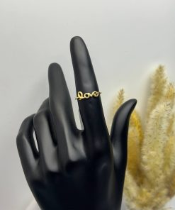 انگشتر سبک لوکس طلا طرح LOVE AJ1469 (10)