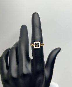 انگشتر سبک لوکس طلا طرح رولکس مینادار AJ1435 (56)