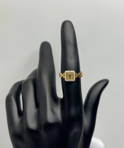 انگشتر سبک لوکس طلا طرح شنل AJ1426 (70)