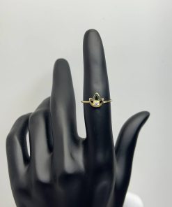 انگشتر سبک لوکس طلا طرح گل نگیندار AJ1425 (66)