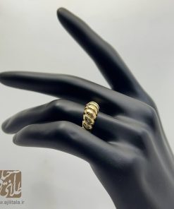 انگشتر طلا سبک طرح مینیمال حلزونی AJ1082