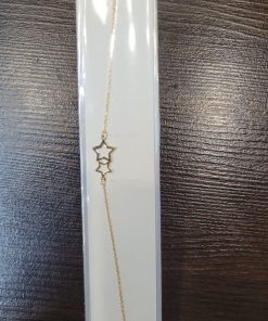 دستبند طلا زنجیر متصل طرح ستاره AJ2579