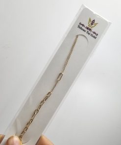 دستبند طلا سبک طرح زنجیر دار AJ2651
