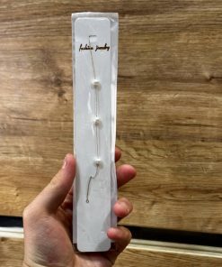دستبند طلا کلاسیک مروارید دار AJ2508