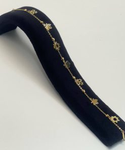 دستبند لیزری طلا طرح برگ و برف AJ3450