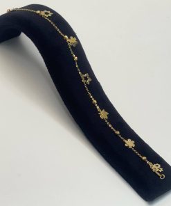 دستبند لیزری طلا طرح تلفیقی AJ3443