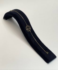 دستبند لیزری طلا طرح عشق AJ3427