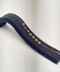 دستبند لیزری طلا طرح پولکی AJ3462