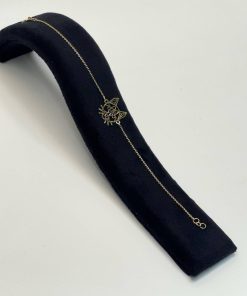 دستبند لیزری طلا طرح گربه میله ای AJ3410