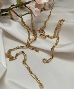 زنجیر طلا هرمس سه در میان AJ3923 (2)