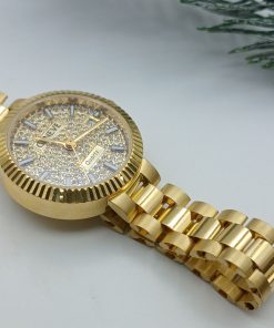 ساعت طلا زنجیر رولکس صفحه نگیندار دایره AJ4516 (7)