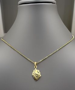 مدال آویز طلا طرح پرAJ1124