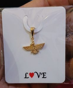 مدال آویز طلا گردنی طرح فروهر کوچک AJ3530