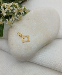 مدال لیزری طلا طرح قلب AJ4218 (1)