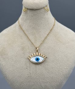 مدال چشم نظر طلا مژه دار AJ3803