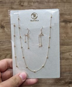 نیم ست طلا البرنادو زیبا و خاص AJ2339