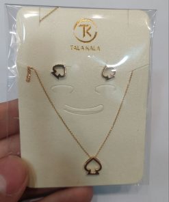 نیم ست طلا طرح کاج AJ3485