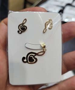 نیم ست طلا نت سل قلب AJ2615