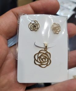 نیم ست طلا گل AJ2616