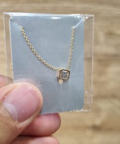 گردن بند طلا لاکچری طرح سولیتر AJ2117