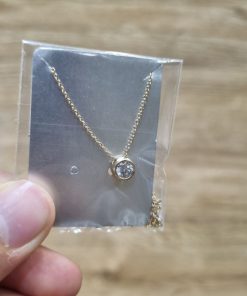 گردن بند طلا لاکچری طرح سولیتر AJ2126