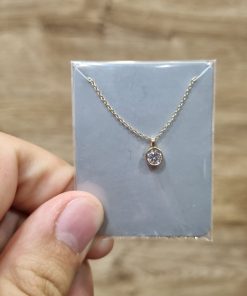 گردن بند طلا لاکچری طرح سولیتر AJ2136
