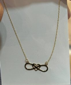 گردنبند زنجیرمتصل طلا لاکچری AJ2355