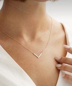 گردنبند زنجیرمتصل طلا لاکچری AJ2357