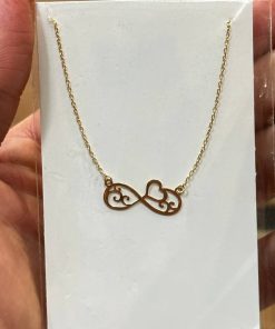 گردنبند زنجیرمتصل طلا لاکچری AJ2369