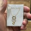گردنبند زنجیرمتصل طلا لاکچری AJ2389