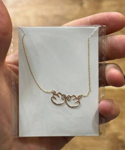 گردنبند زنجیرمتصل طلا لاکچری AJ2395
