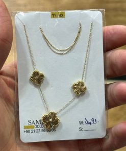 گردنبند زنجیرمتصل طلا لاکچری AJ2412