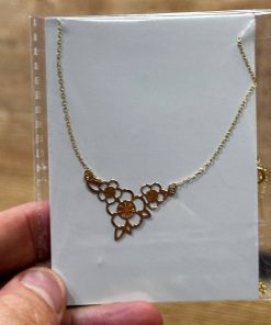گردنبند زنجیرمتصل طلا لاکچری AJ2438