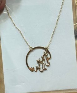 گردنبند زنجیرمتصل طلا لاکچری AJ2456