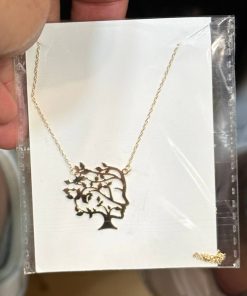 گردنبند زنجیرمتصل طلا لاکچری AJ2479