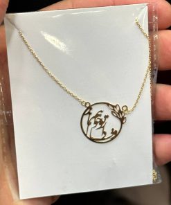 گردنبند زنجیرمتصل طلا لاکچری AJ2480